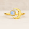 Moonstone Crescent Ring