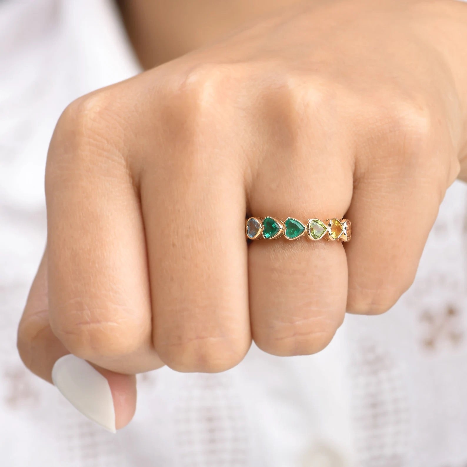 Rainbow Heart Ring