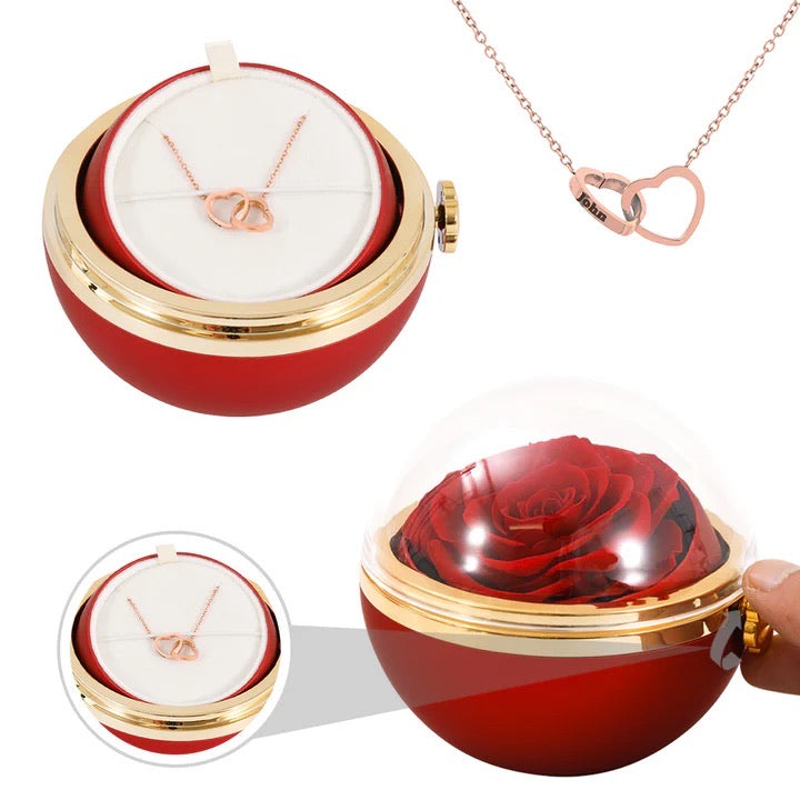 Personalized Heart Necklace with Love Box