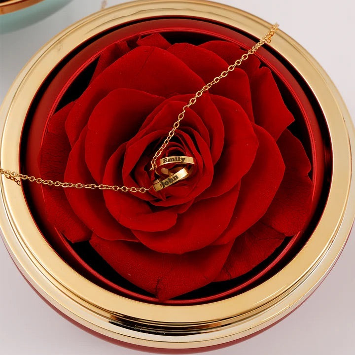 Personalized Heart Necklace with Love Box